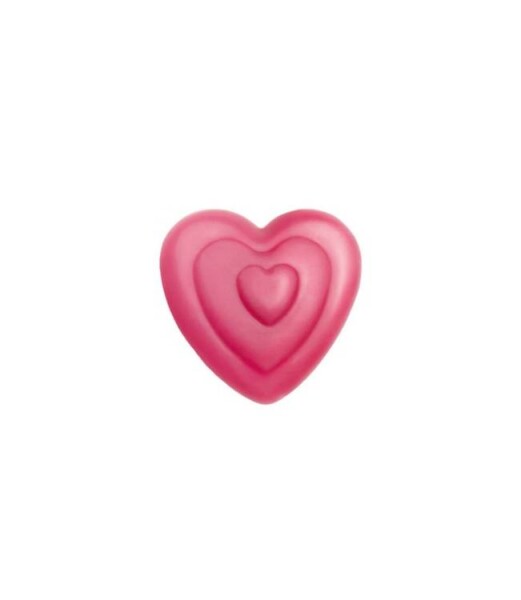 Dortisimo Čokoládová dekorace Srdíčko růžové trojité (12 ks)