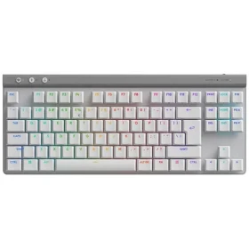 Logitech G515 TKL Bílá / bezdrátová herní klávesnice / US layout / Bluetooth + USB LIGHTSPEED přijímač / RGB (920-012539)
