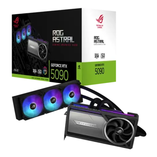 Asus GeForce RTX 5090 ROG Astral OC Liquid Cooling 32GB / 2580MHz / 32GB GGDR7 / 512-bit / 2x HDMI + 3x DP / 1000W (16) (90YV0LW2-M0NA00)