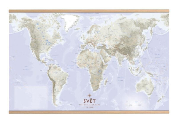 Svět - Cestovatelská mapa s lištami 1:35 000 000
