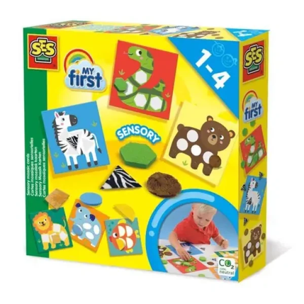 SES Creative Baby Moje první mozaika nalepovací zvířátka 6 karet