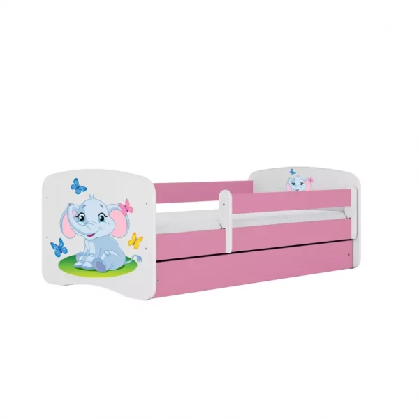 Dětská postel Babydreams+SZ+M růžová 70x140 Slon