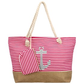 Módní plážová kabelka přes rameno Walura, růžová