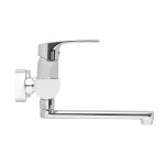 Dřezová baterie SAT Project s otočným ramínkem 150 mm chrom SATBSPRO261 SATBSPRO261