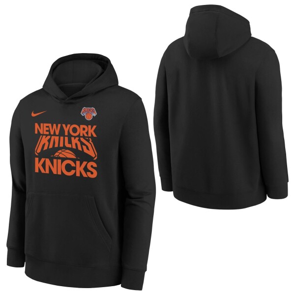 Nike Dětská mikina New York Knicks NBA Courtside Club Hoodie Černá (YOUTH)