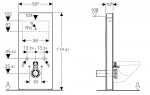 GEBERIT - Monolith Sanitární modul pro závěsné WC, 114 cm, spodní přívod vody, bílá 131.031.SI.5