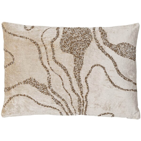 Bloomingville Polštář s výplní Adelona 50 × 35 cm, hnědá barva, textil