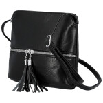 Stylová dámská koženková crossbody Kira, černá