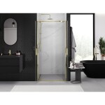 MEXEN - Exo sprchové dveře křídlové110, transparent, zlatá 8182-110-000-50-00