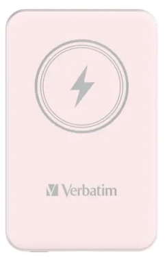 Verbatim Charge 'n' Go Magnetická bezdrátová powerbanka 5000mAh růžová / USB-C / MagSafe / 15-20W (32243)