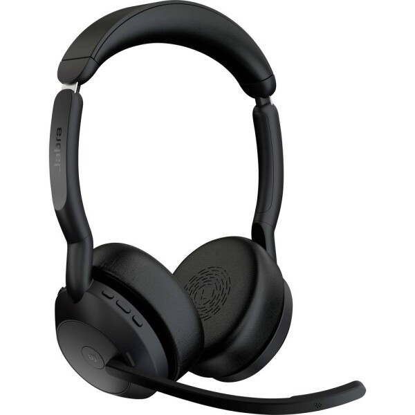 Jabra Evolve2 55 Link 380/390a UC Stereo Sluchátka On Ear Bluetooth® stereo černá Redukce šumu mikrofonu, Potlačení hluku Počítače