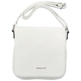 Dámské koženkové crossbody s klopou Debora, bílá