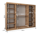 Šatní skříň Abi Ultra Rozměry: 120 cm, Barva korpusu + barva dveří: Kašmír + Kašmír