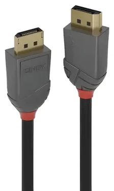 Lindy Anthra Line černá / Přípojný kabel / DisplayPort 1.2 / 7,5 m / 4096 x 2160 px / 60 Hz (36485)
