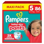 Pampers Baby Dry Pants Junior 11-17 kg (86 ks) / plenkové kalhotky / velikost 5 (11-17 kg ) (8700216670531)