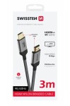 SWISSTEN Kabel HDMI 2.0 (M) - HDMI 2.0 (M) 3m černá / 18 Gbps / 4K / 60Hz / zlacené kontakty (75501103)