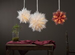 STAR TRADING Závěsná svítící hvězda Dis Red 45 cm, červená barva, papír
