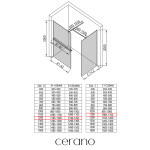 CERANO - Sprchová zástěna Walk-in Onyx T L/P - 10 mm - hranatá vzpěra + polička/držák na ručníky - chrom, grafitové sklo - 120x110x200 CER-8050BD9811
