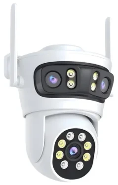 Immax NEO LITE SMART Security TRIPLE / Venkovní IP kamera / P/T 355°/90° / Wi-Fi / IP65 / 3× 2MP / ONVIF / TUYA (07823L)