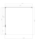 OMNIRES - MANHATTAN čtvercový sprchový kout s křídlovými dveřmi, 100 x 100 cm chrom / transparent /CRTR/ MH1010CRTR