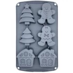 Dortisimo Silikonová forma na pečení/na mražené dezerty Vánoční motivy (na 6 ks)