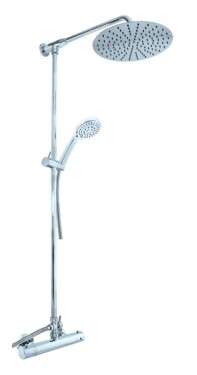 SLEZAK-RAV - Vodovodní baterie sprchová TERMOSTATICKÁ s hlavovou a ruční sprchou, Barva: chrom, Rozměr: 150 mm TRM81.5/4-01
