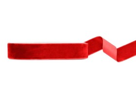 PartyDeco PartyDeco Červená stuha velurová 25 mm x 10 m (1 ks)