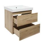 Koupelnová skříňka 2 zásuvková s umyvadlem SAT B-Way 59x50x45 cm dub mat BWAY260OAKU1 BWAY260OAKU1