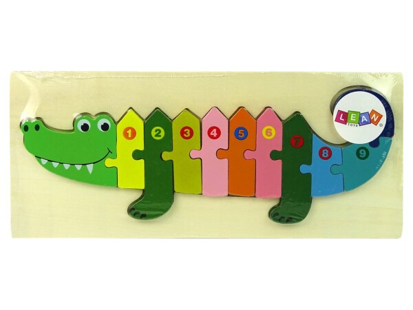 Mamido Dřevěné puzzle krokodýl