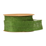Ib Laursen Jutová stuha Herbal Green – 5 m, zelená barva, textil