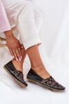 Kožené Vzorované Baletky Maciejka T1929-71 Černé 38