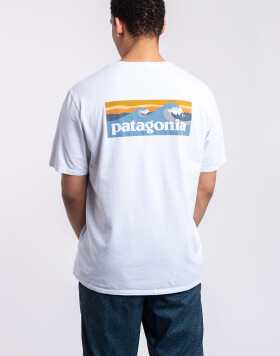 Tričko Patagonia M's Boardshort Logo Pocket Responsibili-Tee® White