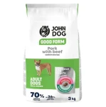 JOHN DOG Good Form Small Breeds / Granule pro dospělé psy / vepřové s hovězím / malá plemena 5–10 kg / 3 kg