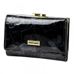 Luxusní dámská kožená peněženka s motýlky Gregorio Sihle, černá