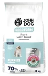 John Dog Good Form Junior vepřové s hovězím 3 kg / Kompletní krmivo pro psy / štěňata všech plemen / bez lepku