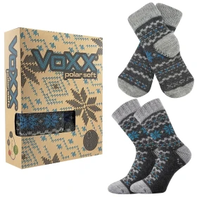 VOXX Sada zimních ponožek a pletených palčáků TRONDELAG SET s ionty stříbra ANTRACITOVÉ MELÉ 35-38 117560