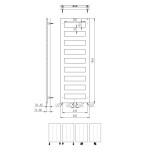 SAPHO BLOCK otopné těleso 500x1465 černá mat IR185