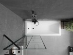 MEXEN/S - Next vanová zástěna FIX 70x150, černý dekor, černá 895-070-000-00-77-70