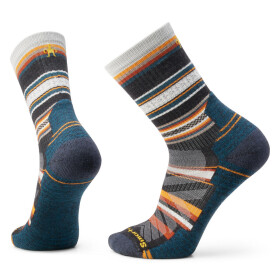 Unisex merino turistické ponožky SMARTWOOL Hike Light Cushion Panorama Crew Socks, Charcoal velikost: 38-41 (M)