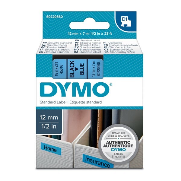 Dymo D1 S0720560, 12mm, páska