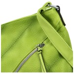 Trendy dámská koženková crossbody kabelka Ewoona, světle zelená
