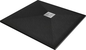 MEXEN - Stone+ Sprchová vanička čtvercová 100x100, černá 44701010