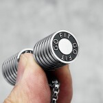 Pánský ocelový náhrdelník Go Fit, činka, chirurgická ocel, Stříbrná 60 cm