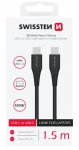 SWISSTEN Datový kabel TPE USB-C - USB-C 1.5m černá / Power Delivery 5A (100W) (71506540)