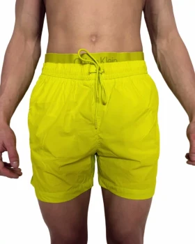 Pánské šortky Calvin Klein KM0KM01104 neon