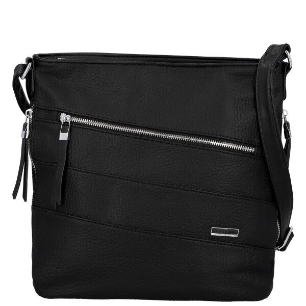 Trendy dámská koženková crossbody kabelka Tande, černá