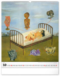 Nástěnný kalendář 2027 Notique Frida Kahlo, 48 x 56 cm