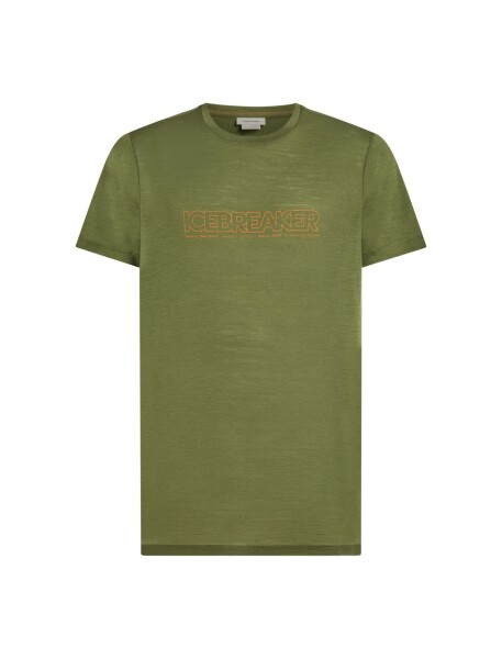 ICEBREAKER Mens Merino 150 Tech Lite SS Tee IBCoordinates, Sphagnum velikost: XL