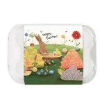Blossombs Dárková sada semínek divokých květin Egg Box Happy Easter – 6 ks, zelená barva, papír