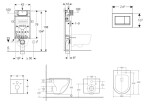 GEBERIT - Kombifix Set předstěnové instalace, klozetu Oudee a sedátka softclose, tlačítko Sigma20, chrom SANI15CA1139